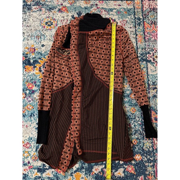 BKE Women's Boho Floral Geometric Open Cardigan Sweater‎ Size Small - Picture 5 of 6